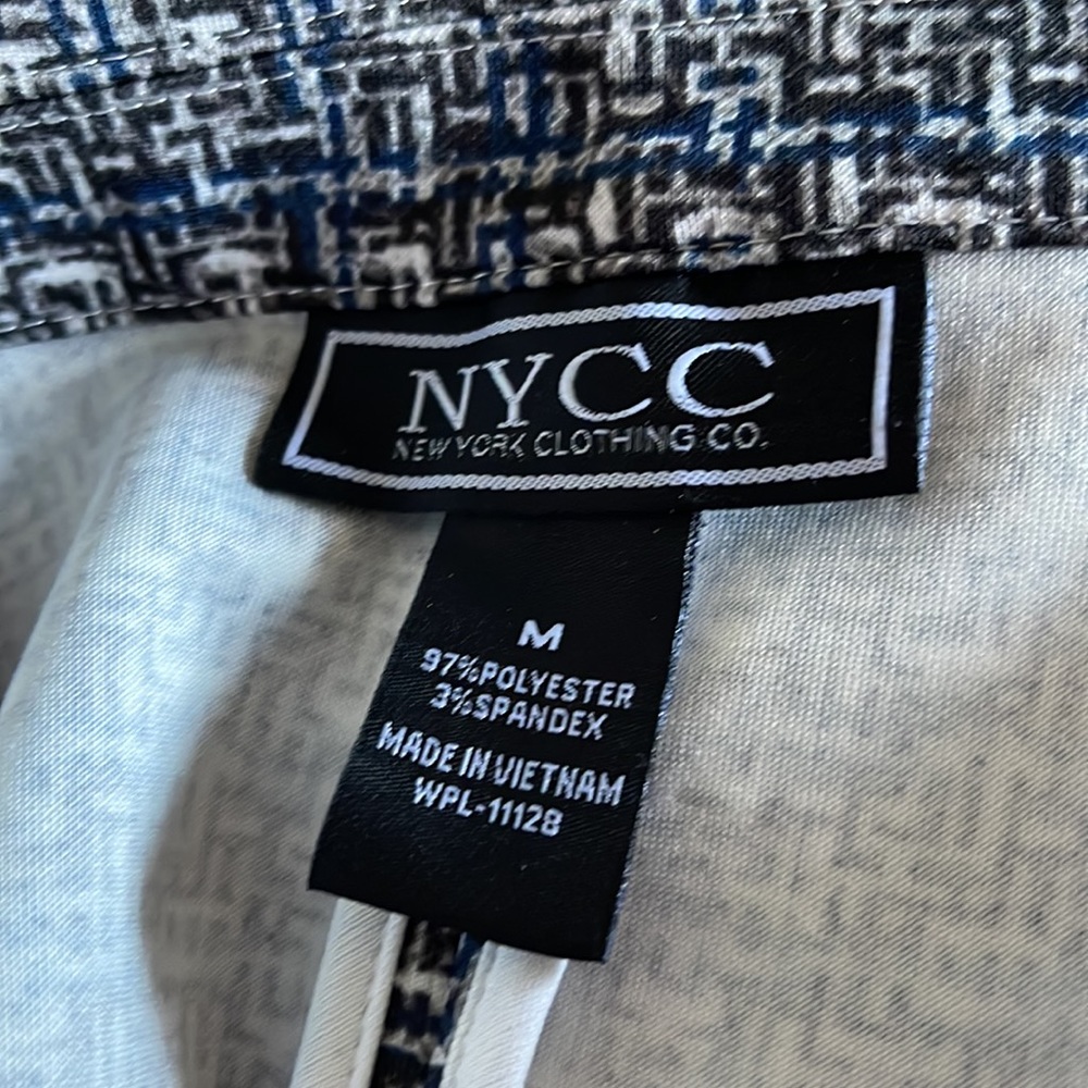 NWT NYCC stretchy tweed-like printed blazer jacker - Picture 6 of 7